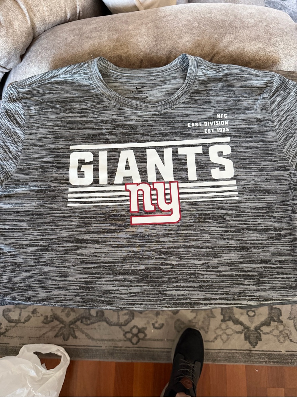 Nike Heathered Black and White Dri-FIT Tee